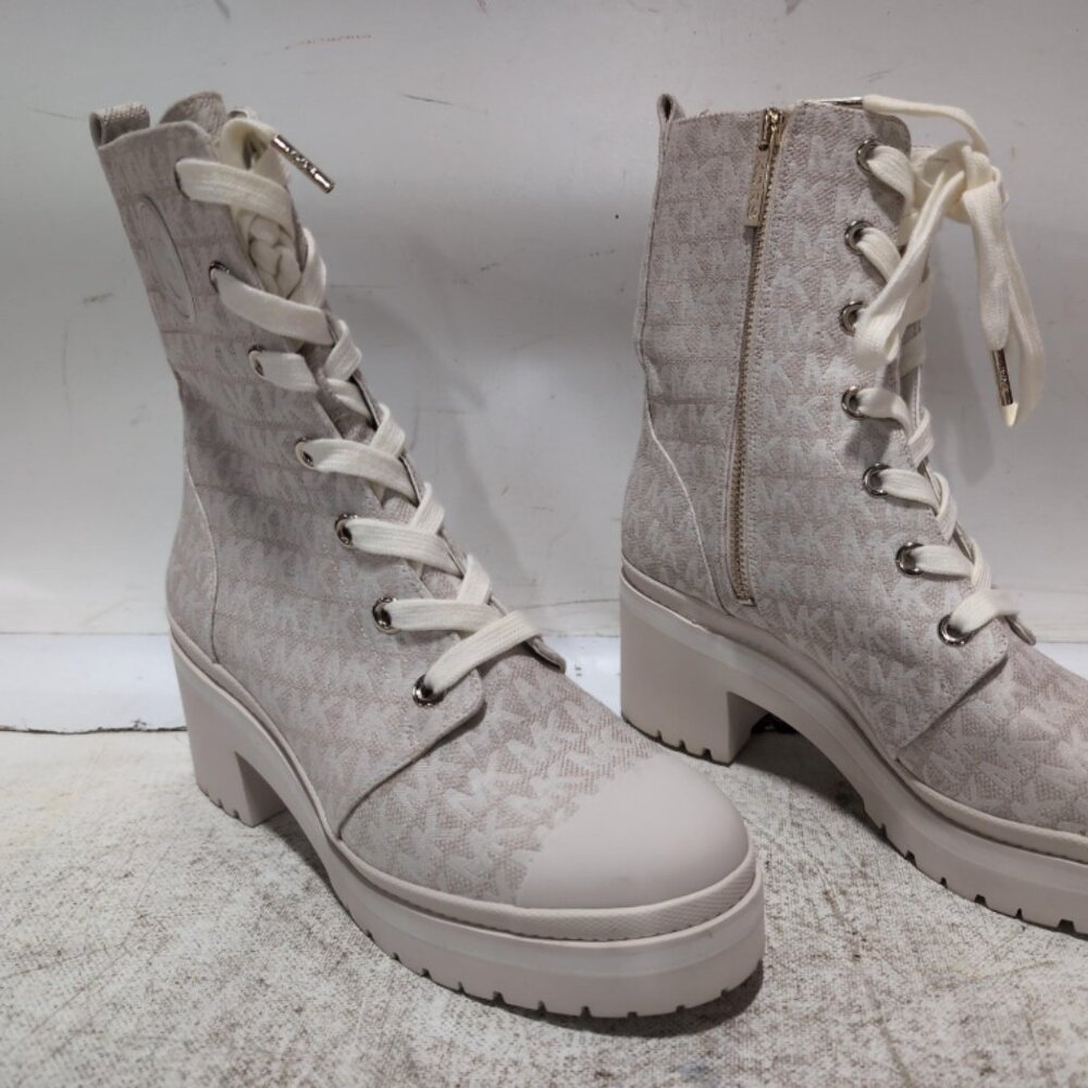 Michael Kors Corey Logo Jacquard Combat Boots